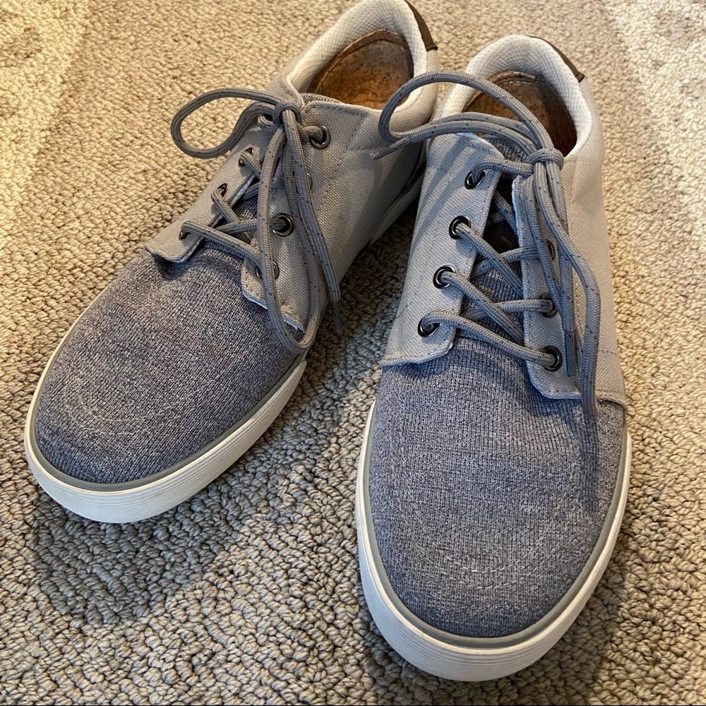 St. John’s Bay Men’s Oxford Shoes Size 8M, Canvas Two Tone, With Brown Suede